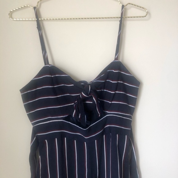 Bardot Lulu Jumpsuit in Navy Stripe - Picture 4 of 7